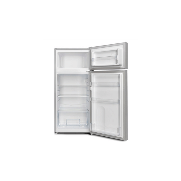 MIKA 112L 2 Door Defrost Fridge Line Silver Dark MRDCD112LSD by Mika — view 2