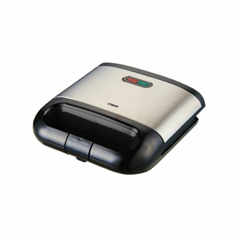 MIKA MSAN400/SSB Sandwich Maker, 2 Slice, 750W, Black & SS by Mika
