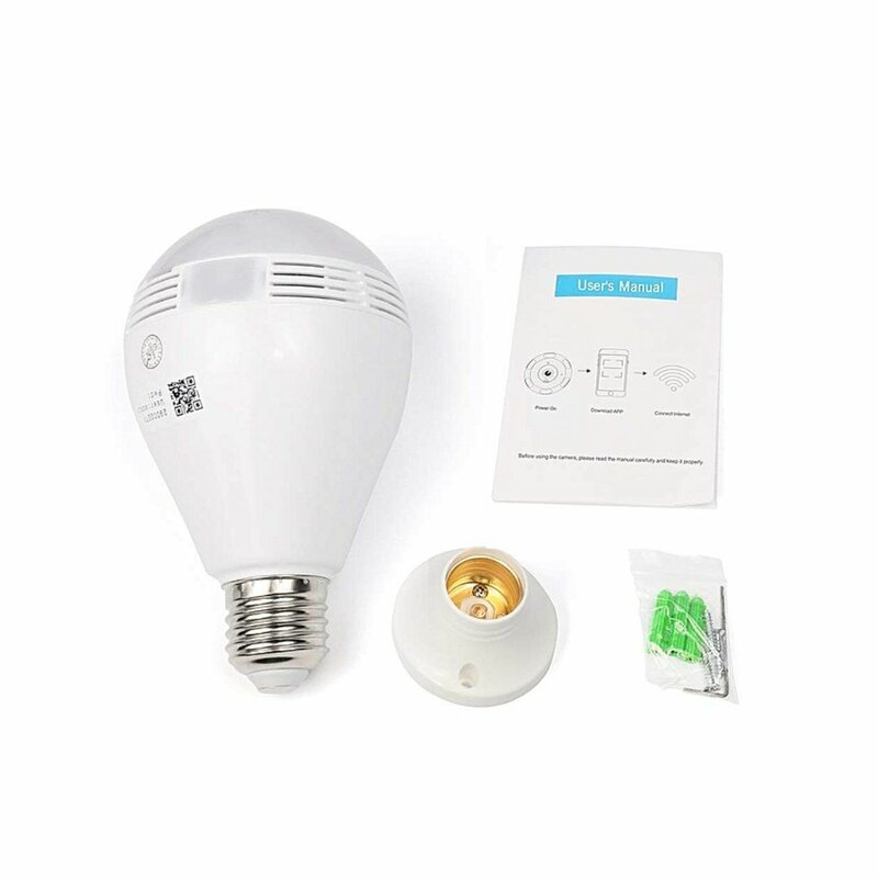 Bulb WiFi CCTV Nanny Camera 360 Degree 1080P by Other — view 2