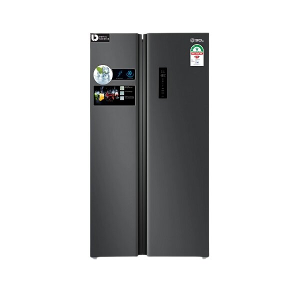 SCL 520L Side-by-Side Fridge  Stainless Steel, Energy Efficient, Multi-Function Cooling, No Frost Technology, Model Number SBS520ECDS by SCL