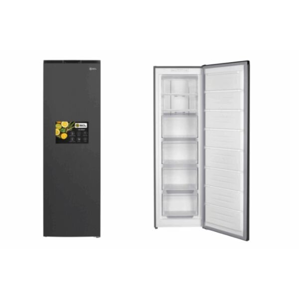 SCL 204L Upright No Frost Freezer, Pebble Grey (SCL-UFN204PG) by SCL