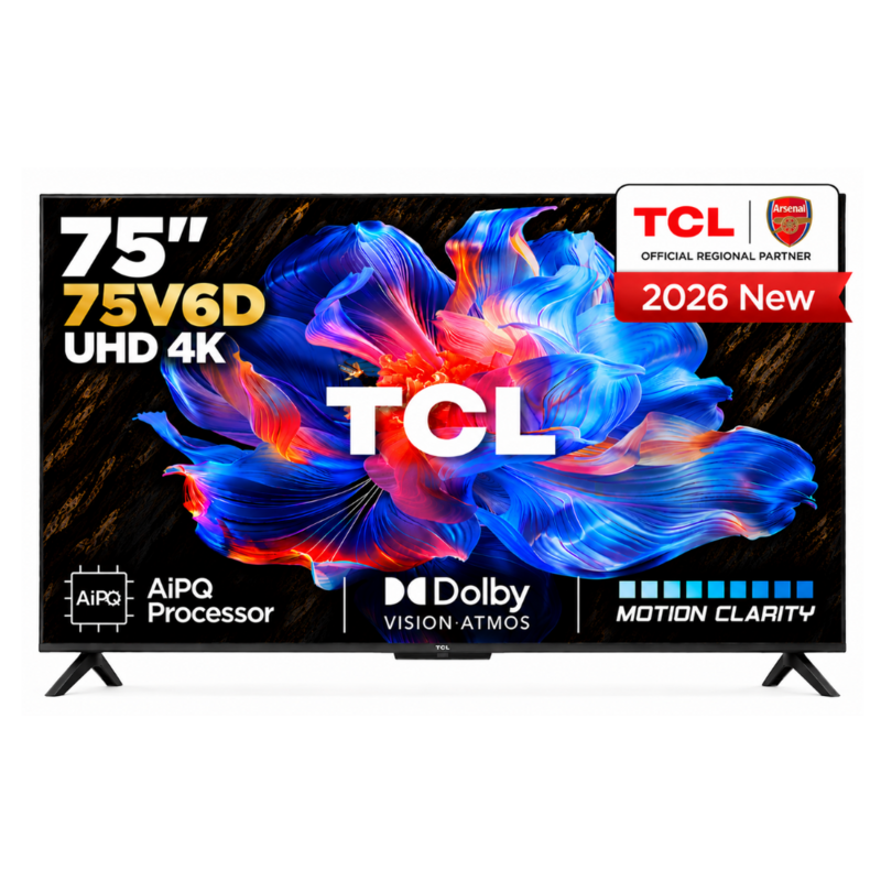TCL 75 Inch 4K UHD Smart Google TV 75V6D - 2026 Model-HDR10, Wi-Fi, Google Assistant by TCL