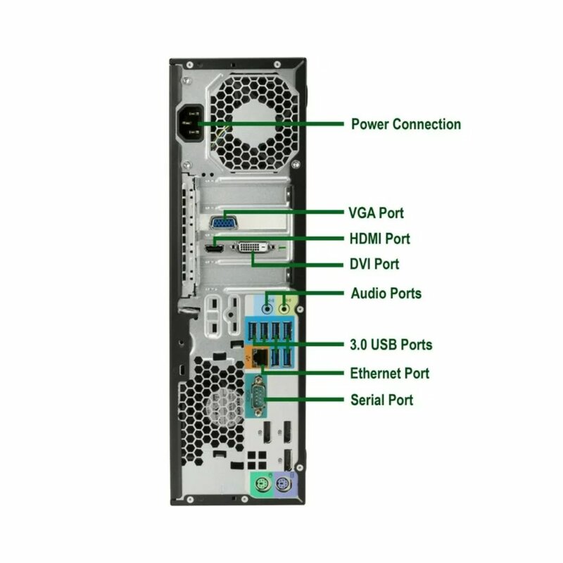 HP Z240 Gaming Workstation SFF Computer Core I7 6th 3.4GHz, 16GB Ram, 1TB HDD, 120GB M.2 SSD, by HP — view 3