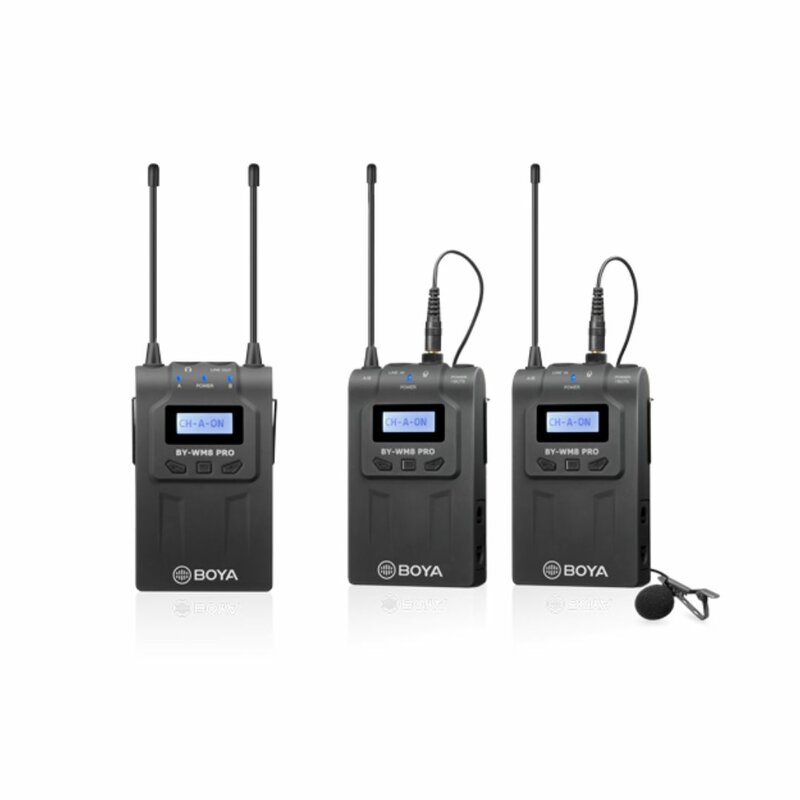 BOYA BY-WM8 Pro-K2 UHF Dual-Channel Wireless Lavalier System by BOYA