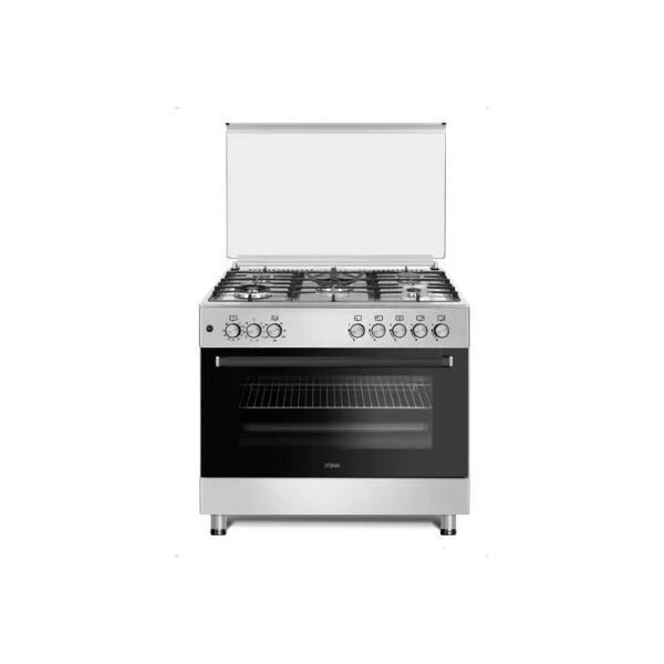 Mika 5-Burner Gas Cooker With Electric Oven White – MST905G2WEF10HI by Mika — view 2