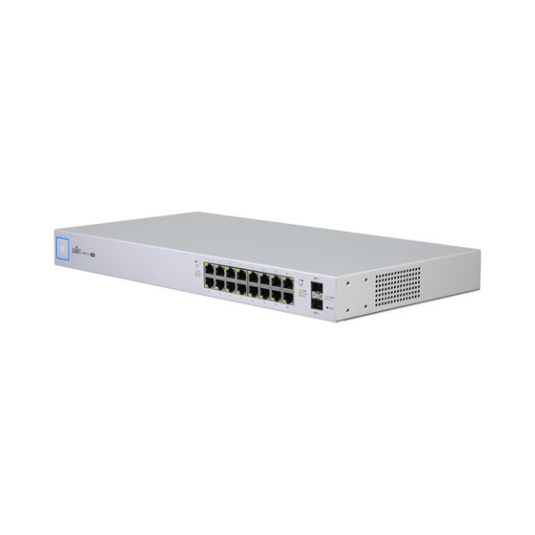 UniFi Managed 16-Port Gigabit Ethernet PoE Switch 150W + 2 SFP Ports by Ubiquiti