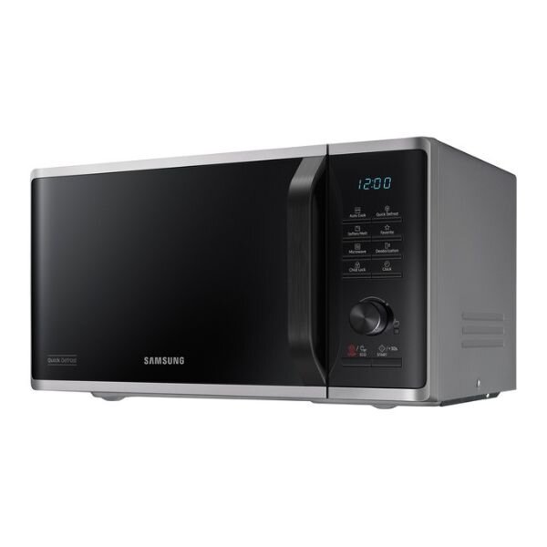 SAMSUNG 23L Solo Microwave - Freestanding, Ceramic Enamel, LED Display, Model MS23K3515AS by Samsung — view 3