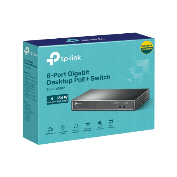 TP-Link TL-SG1008P: 8 Port Gigabit Desktop Switch With 4-Port PoE by TP-Link — view 3
