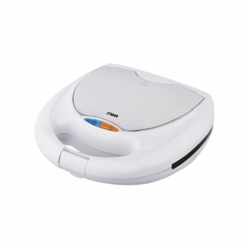 MIKA MSAN310/SSW Sandwich Maker, 2 Slice, 750W, White & SS by Mika