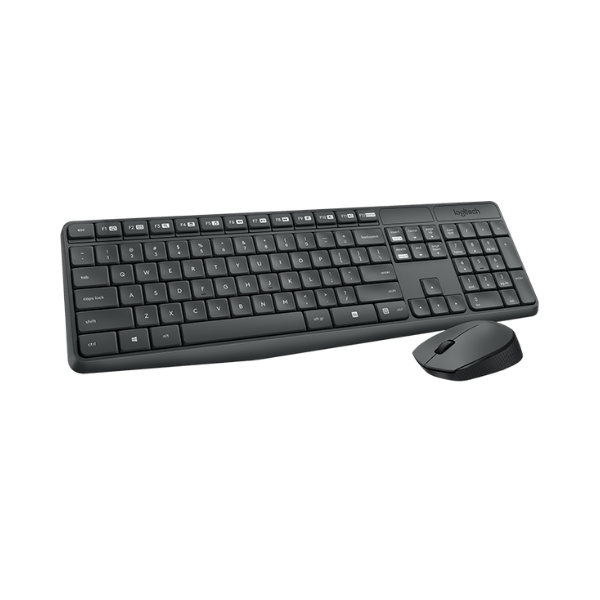 Logitech Wireless Keyboard & Mouse MK235 - English & Arabic by Logitech