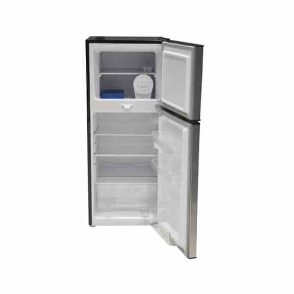 MIKA 138L 2 Door Defrost Fridge Line Silver Dark MRDCD138LSD by Mika — view 2