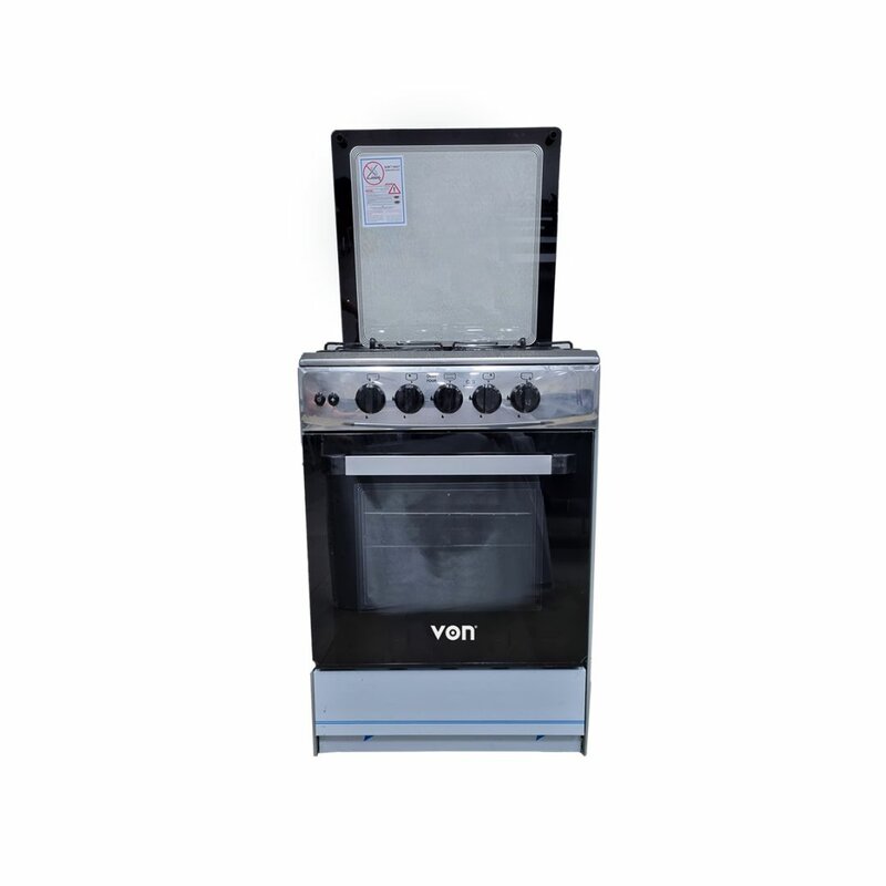 Von 5534 4 Gas Cooker - Silver by Von