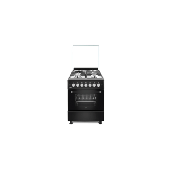 MIKA MST58UF31E4BX Standing Cooker: 3 Gas Pool Jet Burners + 1 Rapid Hot Plate by Mika