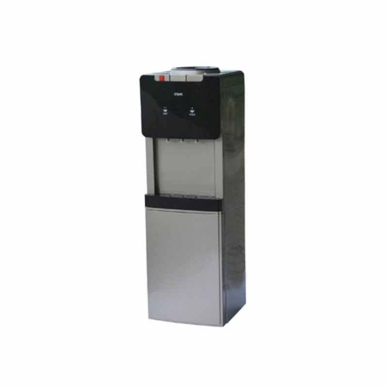 MIKA MWD2702SGR Water Dispenser, Standing, Hot, Normal & Cold (3 Taps),With Cabinet, Refrigerator, Silver & Dark by Mika