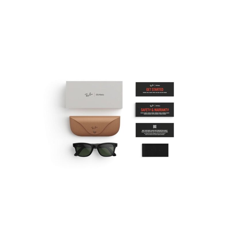 Ray-Ban Meta Wayfarer Gen 2 AI Glasses Green Transitions Lens Shiny Black Smart Eyewear by Other — view 3