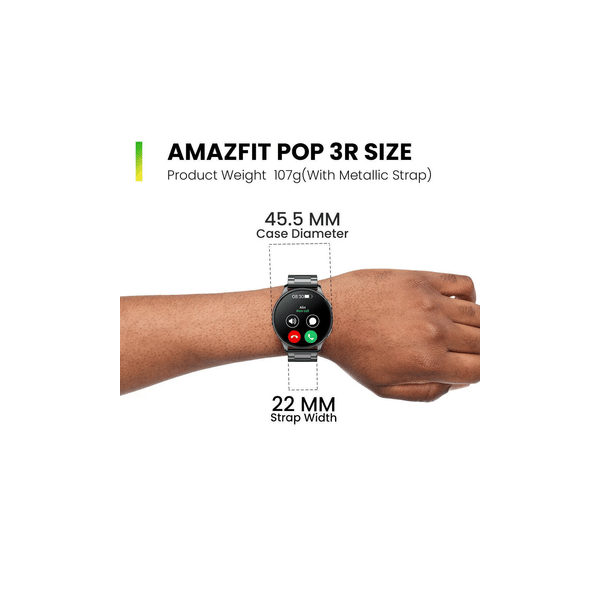 AMAZFIT POP 3R – Bluetooth Calling Smartwatch, 1.43 Inch HD AMOLED by AMAZFIT — view 3