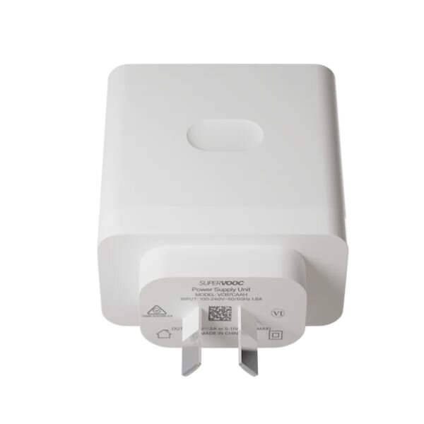 Oppo 67W SuperVOOC 2.0 Fast Power Adapter | USB-C Charger - White by Oppo — view 4