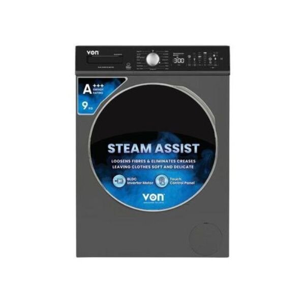 Von 9kg Front Load Washing Machine VALW-09FVK Silver - 9KG by Other — view 2