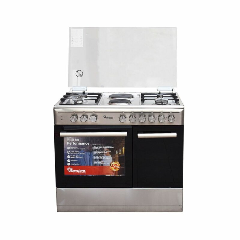 RAMTONS 4GAS + 2 ELECTRIC 90X60 INOX COOKER- RF/498 by Ramtons