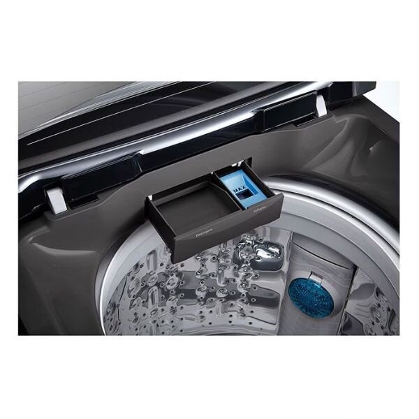 LG 14KG Top Load Washing Machine T1466NEHG2  – Smart Inverter Motor | TurboDrum™ | Smart Motion - Black by LG — view 3
