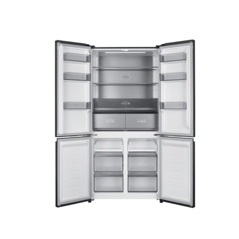 MIKA 503L No Frost 4 Door Fridge Black Glass MRNF4DT503GBV by Mika — view 2