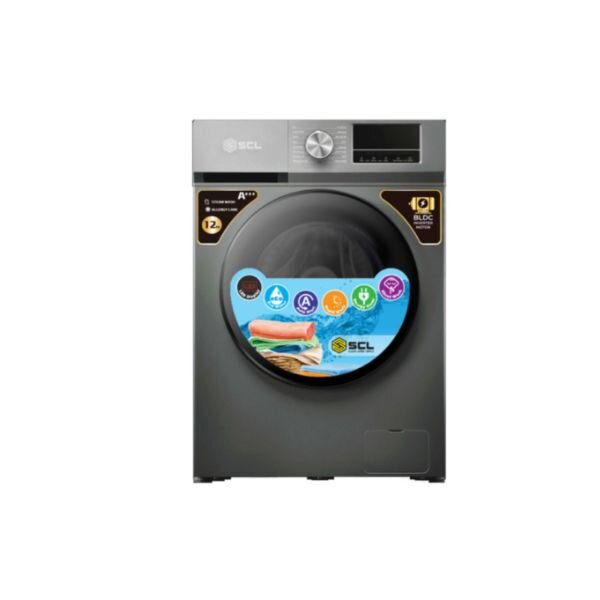 SCL 12KG Washing Machine, Silver – Model SCL-WF1214TISG by SCL