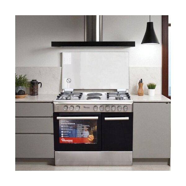 RAMTONS 4GAS + 2 ELECTRIC 90X60 INOX COOKER- RF/498 by Ramtons — view 3
