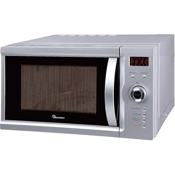 RAMTONS 23 LITERS MICROWAVE+GRILL SILVER- RM/497 by Ramtons