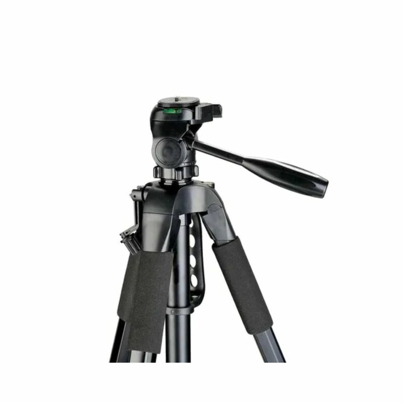 GOSMART TR682AN Portable Aluminum Professional 3-Way Pan/Tilt Head Tripod With Bag, For DSLR And Camcorder Camera, Black by Other — view 2