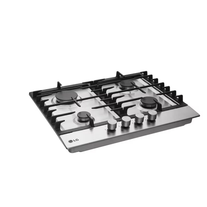 LG 60cm Built-in 4 Burner Gas Cooktop Stainless Steel HU641BBG by LG — view 2